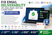 fix email deliverability, spam issues, email authentication, spf, dkim, dmarc