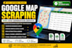 python based web scraping, google map date scraping and scraper script
