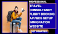 design travel consultant website flight booking immigration website
