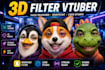 create custom 3d ar vtuber filter with face tracking for snapchat lens studio