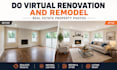 do virtual renovation and remodel real estate property photos