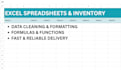 do custom excel spreadsheet design and inventory control