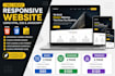 create a responsive website using HTML CSS and javascript