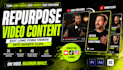 repurpose video content, edit long form videos into shorts clips
