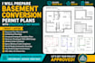 prepare basement conversion permit plans with structural and mep drawings