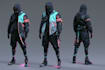 cyberpunk hacker character art