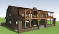 design a custom barndominium floor plan with 3d renders