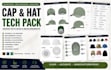 create head wear tech pack design with bom and measurements