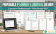 create professional printable planners, journals and PDF templates