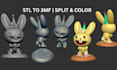 add color, split and slice stl to 3mf for bambu studio multicolor printing