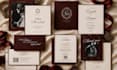 do printable editable and digital wedding invitation card design in canva