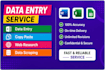 do accurate data entry, copy paste and web research