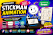 make professional stickman explainer animation videos