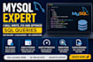 write and fix sql queries and database problems
