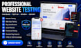 test your website and provide detailed QA feedback report