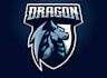 draw modern style dragon mascot logo design