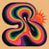 draw a unique psychedelic vintage retro logo art
