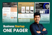 design professional startup one pager for business