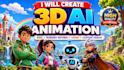 create interactive 3d ai kids animation and nursery rhymes