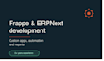 develop, customize and integrate your frappe erpnext system