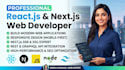 build responsive react js and next js website