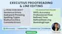 do executive proofreading and line editing