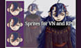 draw custom 2d character sprites for your horror vn or rpg