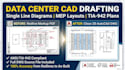 draft data center single line diagram 2d server rack tia 942 mep cad layout