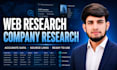 do web research, company research and data collection