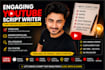 write creative youtube scripts