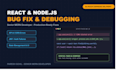 fix react, node js, mongodb bugs and mern stack issues