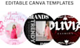 design editable canva templates for instagram business grid