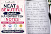 write your notes, letters and quotes in beautiful handwriting