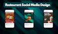 design restaurant social media posts