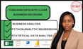 statistical data analysis, python analytics regression, business analysis