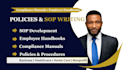 write professional policies procedures sops and compliance manuals