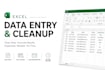 do excel data entry, inventory tracking and data cleanup