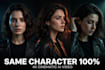 create 4k cinematic ai video with same character