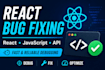 fix bugs and errors in your react javascript web application