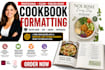 format KDP cookbook recipe book interior layout pdfs paperback formatting