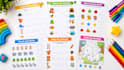 design creative kids learning worksheets and educational activity books