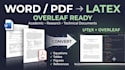 convert word or PDF to latex and overleaf