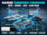 develop gps gnss ais marine embedded firmware with can bus stm32 esp32