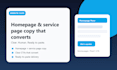 write homepage and service page website copy that converts