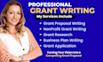 write grant proposal, nonprofit grant, and funding application