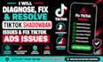 diagnose fix and resolve tiktok shadowban issues fix tiktok ads issues