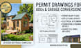 design adu plans garage conversion and house addition permit drawings