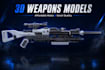 create high quality weapon 3d models optimised for games