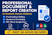 create and format professional business documents