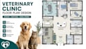 design a veterinary clinic floor plan with efficient space planning